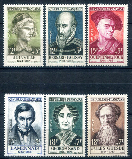 Франция - 1957г. - Красный Крест, известные люди - 6 марок - полная серия, MH [Mi 1136-1141]. #2-Fr-49-A-2