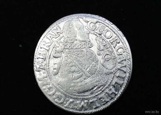 Орт 1622 г. Вильгельм без короны  ZZ. С рубля.