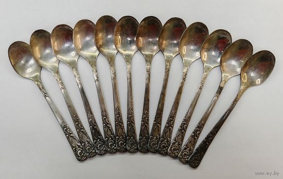 Ложка чайная мельхиор МНЦ. СССР. одним лотом 12 шт.