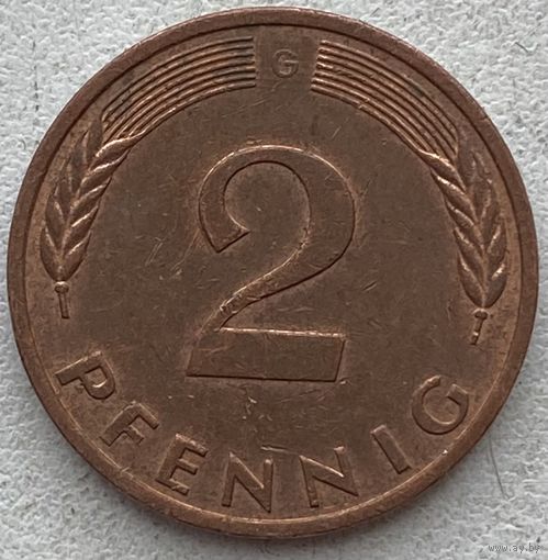 Германия 2 пфеннига 1977 г. G