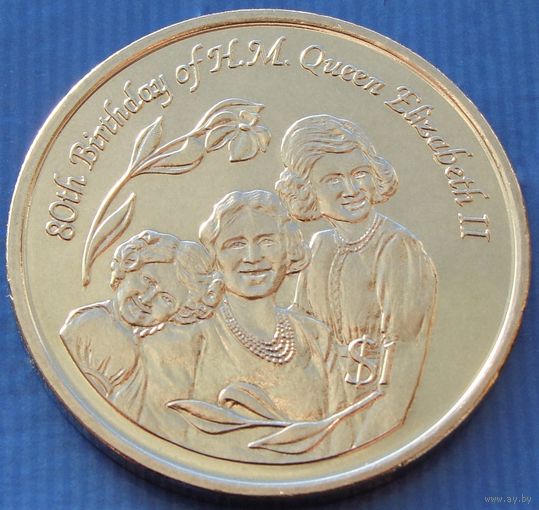 Острова Питкэрн. 1 доллар 2006 года  KM#14  "80 лет со дня рождения Королевы Елизаветы II"
