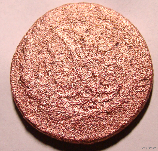 2 копейки 1757 , нечастая чеканка , всадник без головы