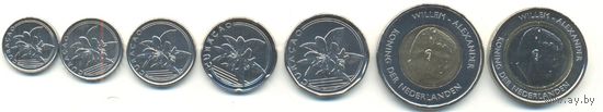 Кюрасао. 1, 5, 10, 25, 50 центов, 1 и 5 гульденов 2025 г.