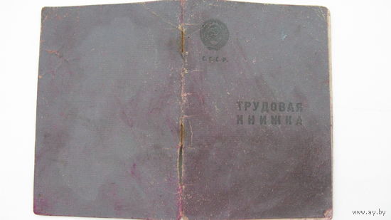 1953 г. Трудовая книжка