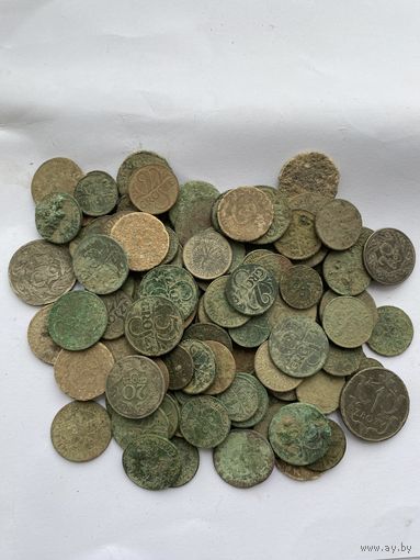 Польские гроши 1,2,5 - 110 штук одним лотом