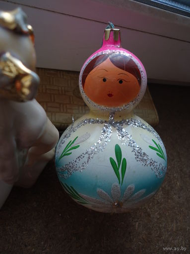 Елочная игрушка СССР . Большая Матрешка