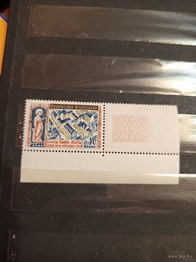 1960 Франция 500 лет колледжу Сент-Барбе угловая чистая клей MNH** (2-8)