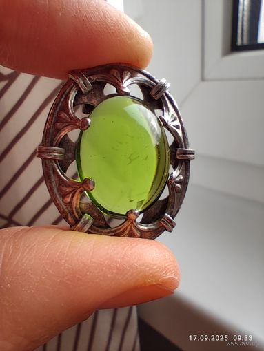 Брошь леденец в мельхиоре мкп