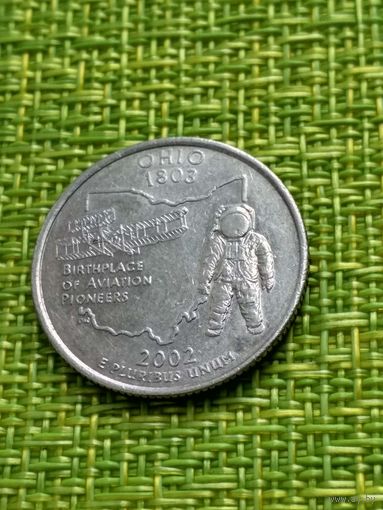 США 25 центов 2002г OHIO (D)