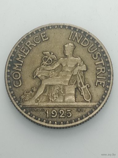 Франция 2 франка 1925 года .