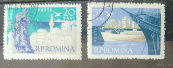 Румыния 1960 2 из 6 клей, следы наклеек.