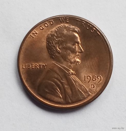 США. 1 цент 1989 г. D
