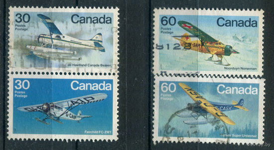 Канада - 1982г. - самолёты, авиация - 4 марки - полная серия, гашёные [Mi 849-852]. #3-WB-76-KS-1