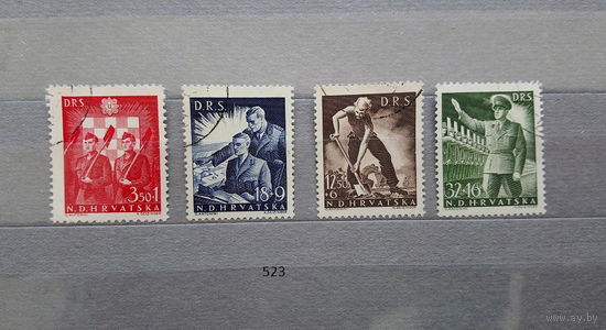 Марки. Хорватия. Рейх. Война.1944год.