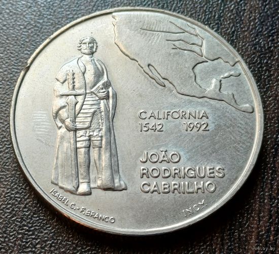 Португалия 200 эскудо, 1992 450 лет открытию Калифорнии   ( 1-13-1 )