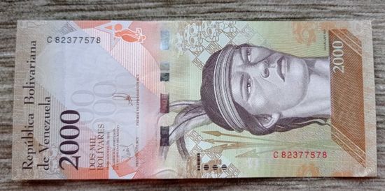 Werty71 Венесуэла 2000 боливаров 2016 UNC банкнота