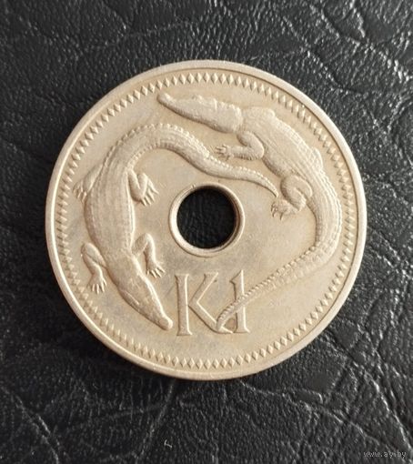 1 кина 1975 г. Папуа-Новая Гвинея.