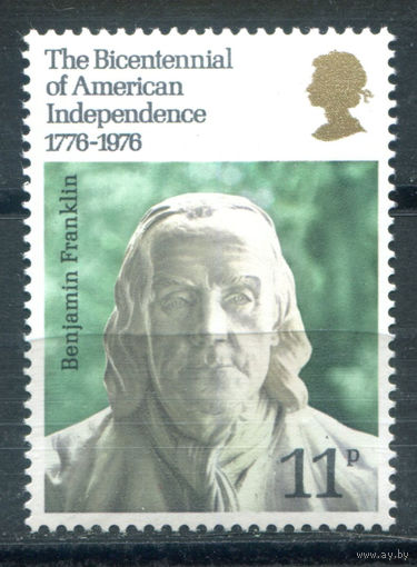 Великобритания - 1976г. - 200 лет независимости США - 1 марка - полная серия, MNH [Mi 710]. #3-GB-Z-1-6