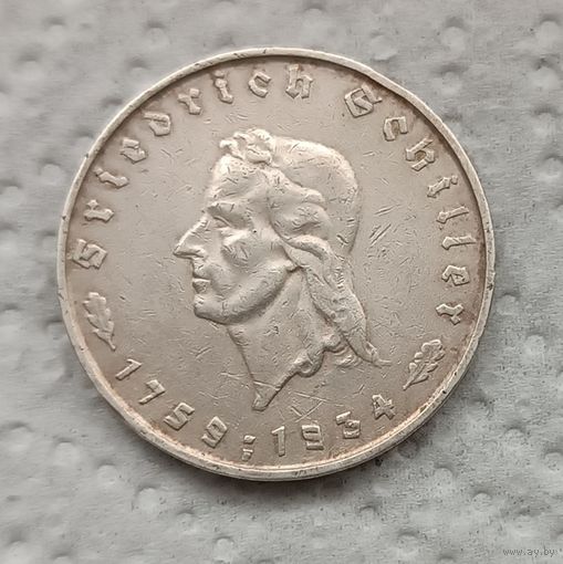 5 марок 1934 Шиллер