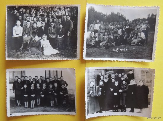 Фото "Групповые портреты", 1950-1960-е гг., 4 шт.