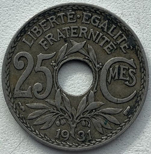 Франция 25 сантимов 1931 г.