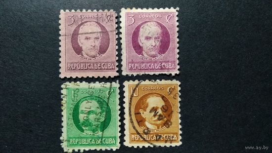 КУБА \30с\  1925/45г. Политики. Перф.10 \3с-разный тип печати\