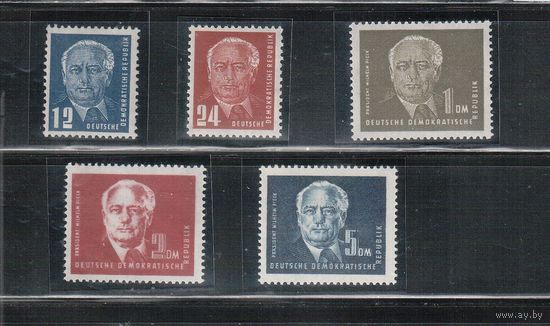ГДР-1950,(Мих.251-255)   **    , Стандарт, Вильгельм Пик(полная серия) ( 20 % каталога)