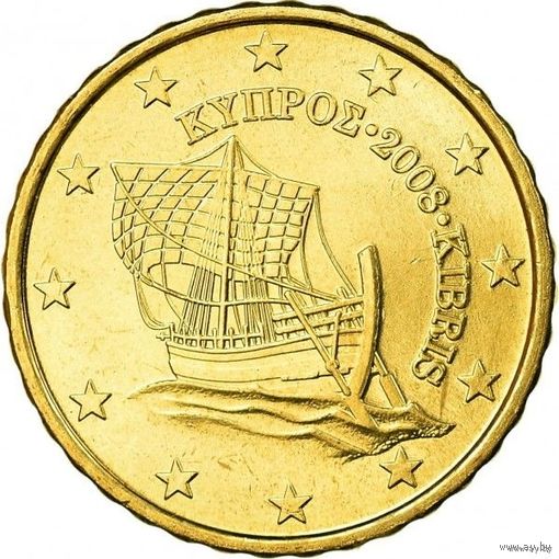 10 евроцентов 2008 Кипр UNC из ролла