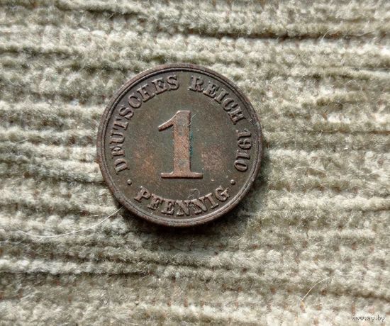 Werty71 Германия 1 пфенниг 1910 А