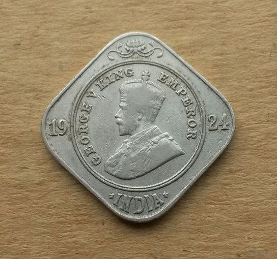 Британская Индия, 2 анна 1924 г., Георг V (1910-1936)