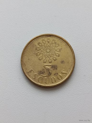 Португалия. 5 эскудо 1989 года. (4)