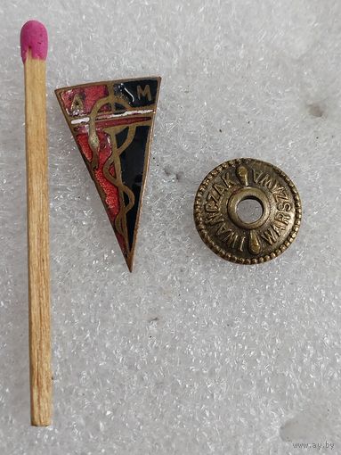 Знак-фрачник ПНР. Медицинская Академия. тяжёлый, винт