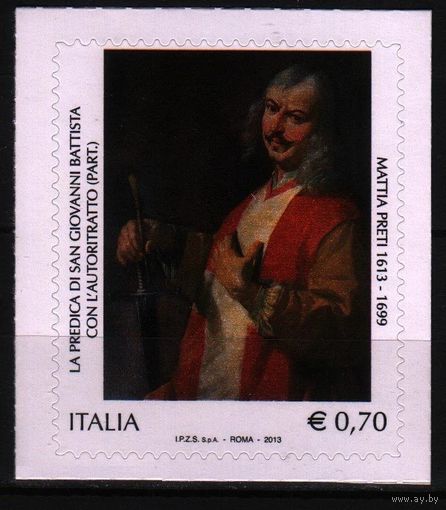 2013 Италия Живопись  400-я годовщина со дня рождения Маттиа Прети (1613-1699), художника Mi-3591 1х-м**