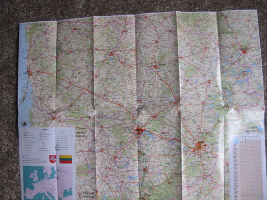 Туристская схема Вильнюса (1977 г.)+Карта Литвы