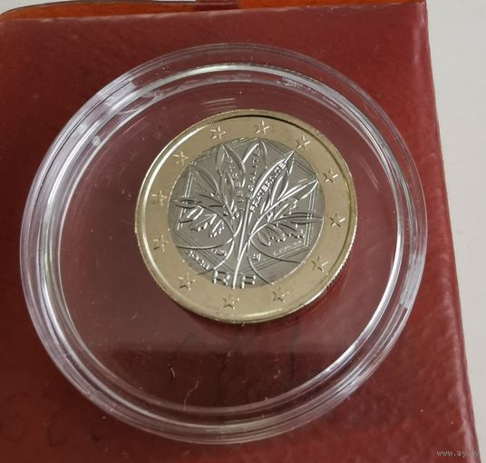 1 евро 2026 Франция из официального годового набора BU