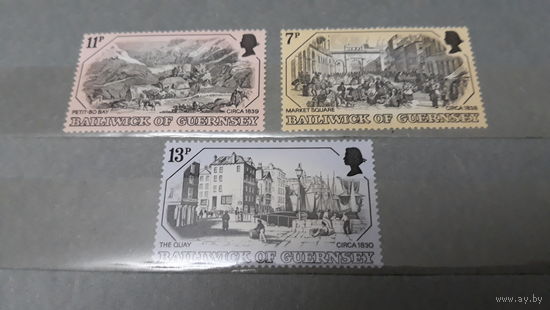 Парусники, корабли, флот, транспорт, моренистика - марки - Гернси Британские колонии - архитектура, пейзаж, фауна, лошади, собаки
