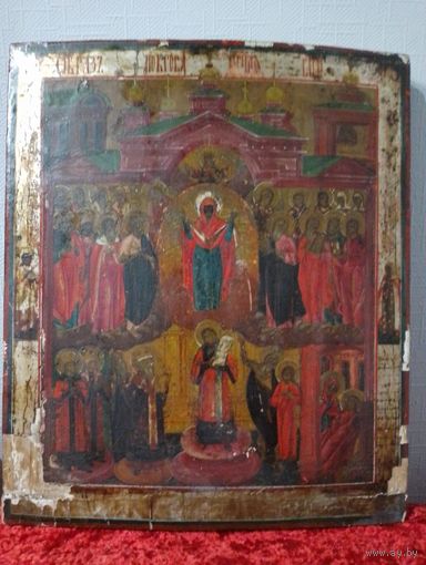 Покров,Икона,Ветка,старая, без вмешательств