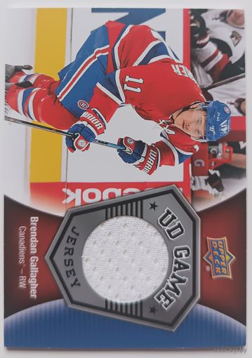 Хоккейная карточка НХЛ джерси Brendan Gallagher  (Монреаль)
