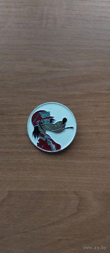 Значок. Ну, Погоди! Волк в шлеме. САЗ