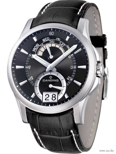 Часы Candino C4387 кварцевые, сапфировое стекло, водозащита 10 atm, светонакопительная подсветка