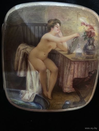 Портсигар серебро