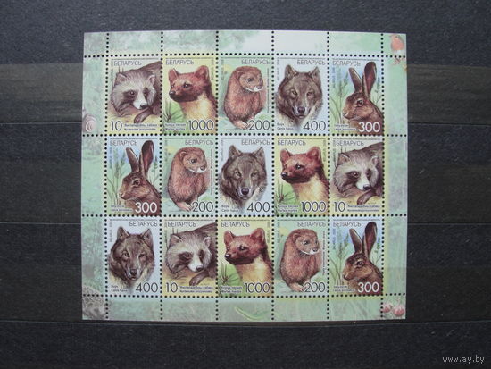 Продажа коллекции с 1 рубля! Чистые почтовые марки РБ в листах.