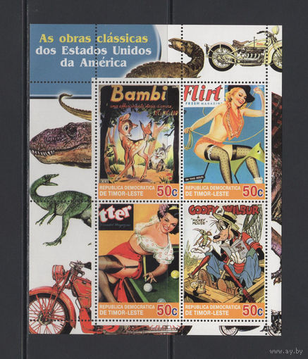 Живопись Восточный Тимор 2004** Уолт Дисней (Walt Disney) Герои мультфильмов, плакат Пин-Ап (pin-up girl)