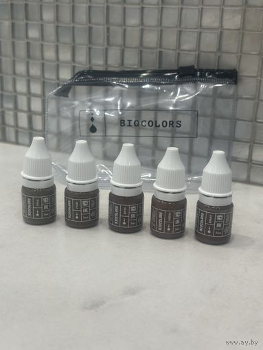 Biocolors пигменты для перманента бровей. Новые. Сбалансированная линейка. Новинка! Готовые к работе самостоятельные, сбалансированные минеральные пигменты. Совершенная и простая колористика. Пигменты