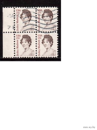 США-1980 (Мих.1428) , гаш., Стандарт, Личности, кв.бл.