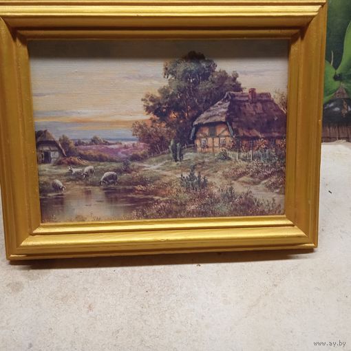 Картина в рамке , репродукция , 23х18см. РАСПРОДАЖА КОЛЛЕКЦИИ.