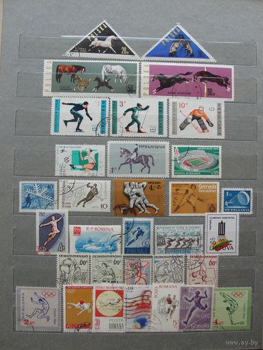 Продажа коллекции с 1 рубля! Спорт на почтовых марках мира.