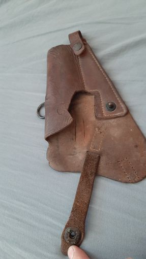 Кожанная  пистолетная кобура,кольт M1911A1,Вторая Мировая 1943 год.