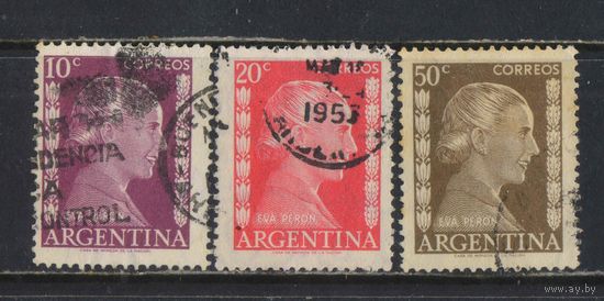 Аргентина 1952 Эвита Перон #593-4,598