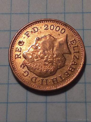1 пенни Великобритания 2000 год